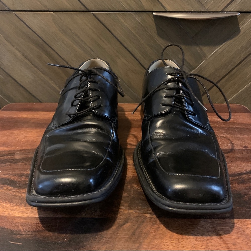 Kenneth Cole New York Mens Black Leather Dress Shoes Size 8.5 - Picture 7 of 10